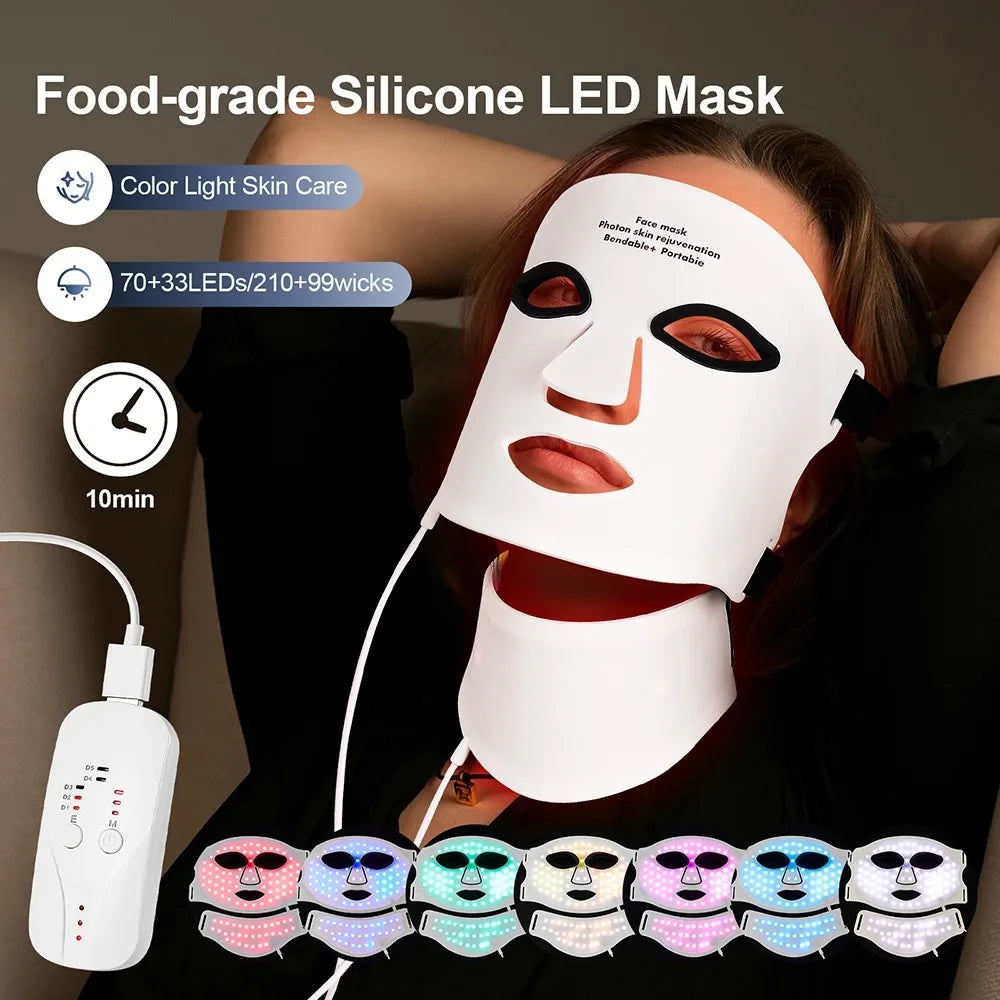 Silicone LED Photon Therapy Facial Mask