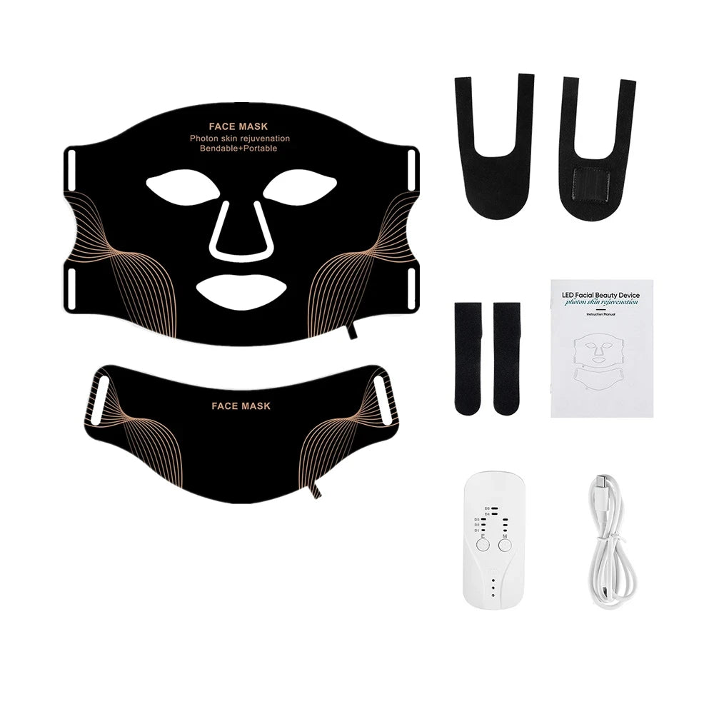Silicone LED Photon Therapy Facial Mask